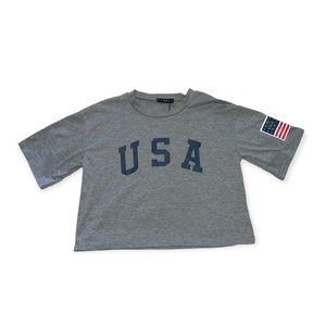 USA Cropped T-Shirt, Size S
